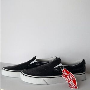 NWT Vans Sequined Black Slip-On Shoes